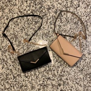 Pair of Black and Tan purses